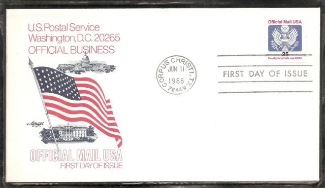 US SC # O141 Official Mail USA FDC. Artmaster Cachet. 1