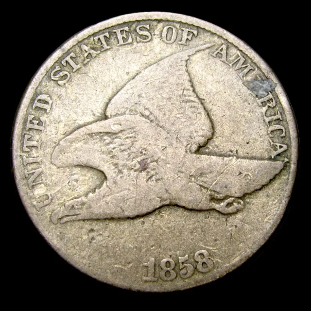 1858 Flying Eagle Cent Penny ---- Nice Details Coin ---- #UU075
