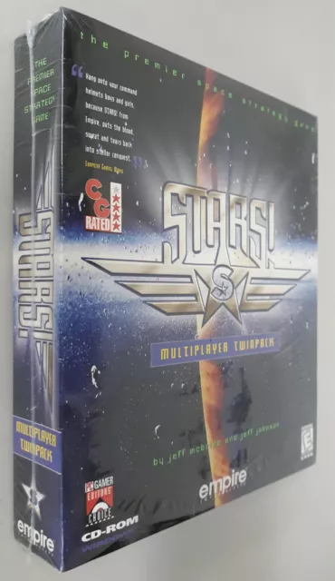 SEALED Stars! Space Strategy Game Multi-player Twinpack 1997 vintage PC big box