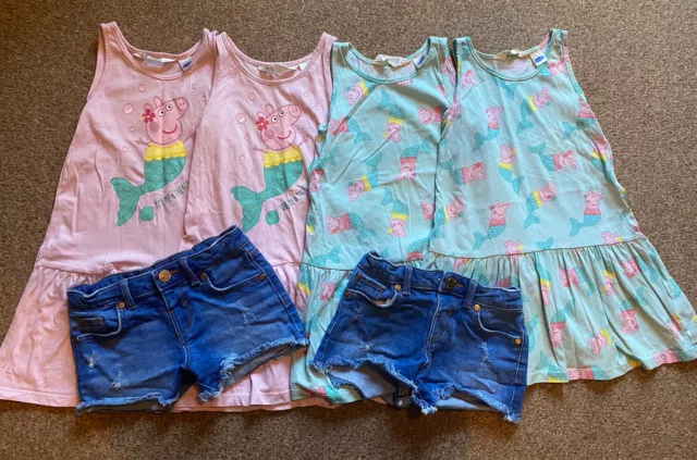 Twin girls summer bundle 3-4 years dress shorts River island etc