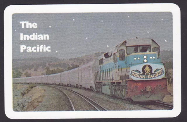 The Indian Pacific Australian Railway Train at Night. Single Playing Card