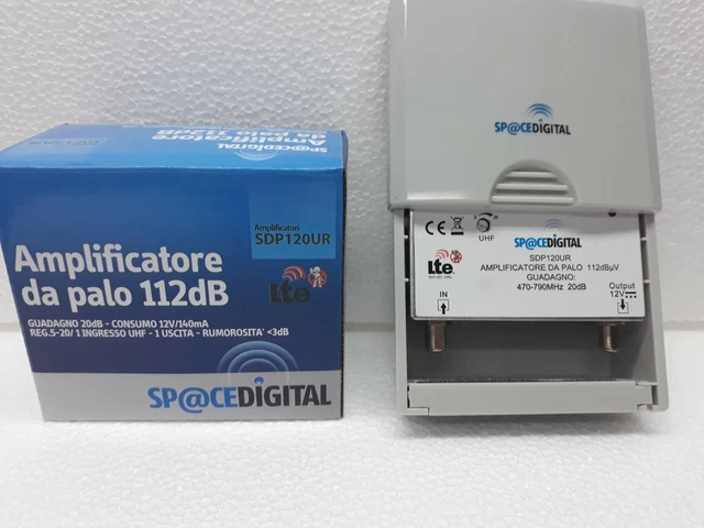 Amplificatore Segnale TV 20dB 1 Ingresso 3 Uscite – 47-862 MHz, Alimentazione AC 220V, Per DVB-T2 E Impianti Con Più Prese - 3