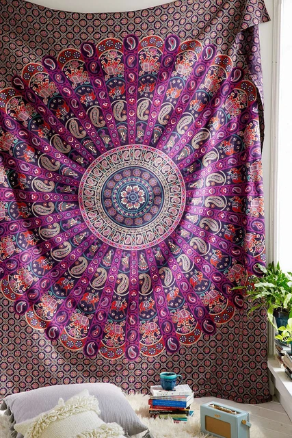 Tenture Murale Indienne Lord Ganesha – 100% Coton, Décoration Hippie Et Spirituelle