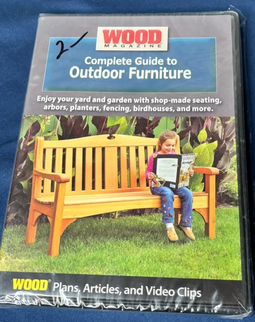 Wood Magazine Complete Guide to Outdoor Furniture New DVD-ROM Plans Articles