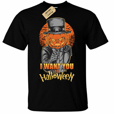 Bambini Ragazzi Ragazze i Want You To Halloween T-Shirt Zucca