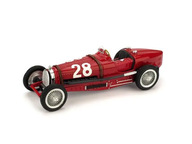 Model formula 1 diecast Brumm Bugatti Type 59 T.Nuvolari 1934 N.28 3rd MO