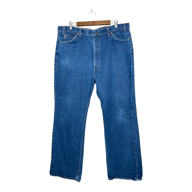 Vintage 90s Levis 517 Saddleman Boot Cut Jeans Orange Tab 42 X 30 USA