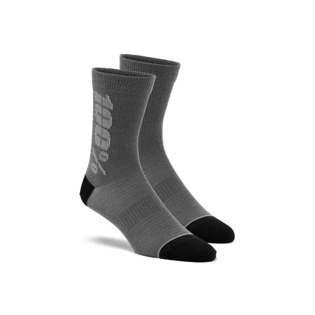 100% RYTHYM Merino Wool Performance Socks Charcoal / Grey S/M