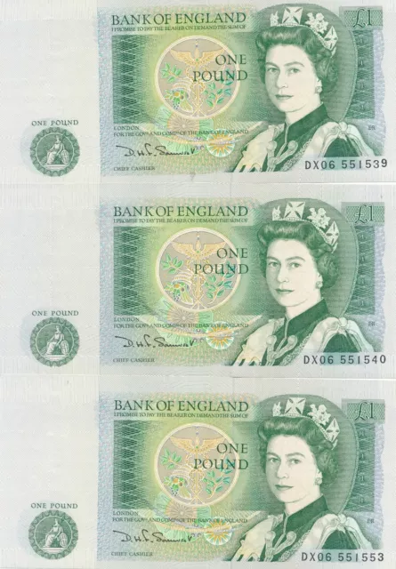 Bank of England x 1 Pound P377b (Serial DX06) Condition Aunc/unc