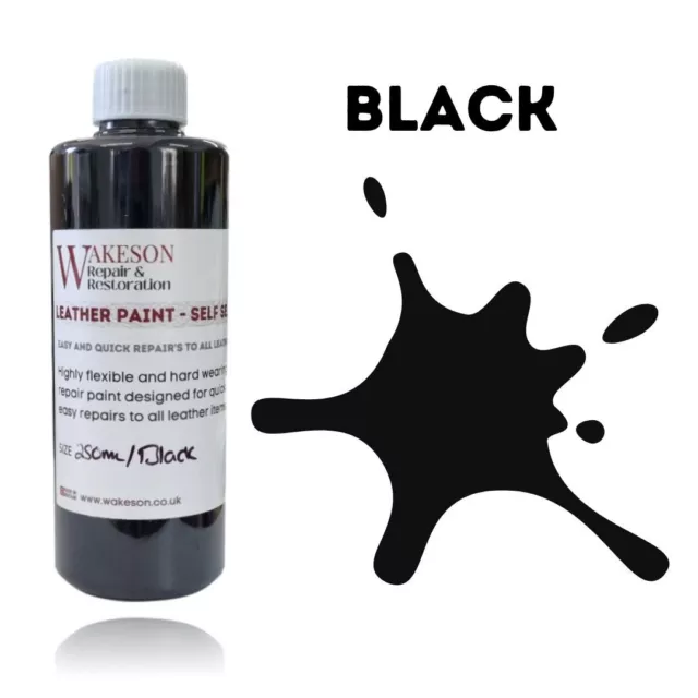 Leather Paint BMW Dakota Black Car Seat Repair, All in One Dye restoration KIT 2