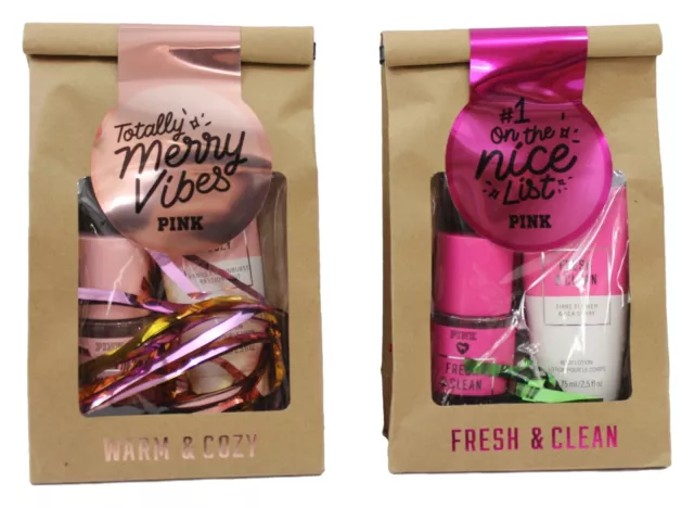 Victorias Secret PINK Body Mist & Lotion gift set, Fresh Clean OR Warm Cozy