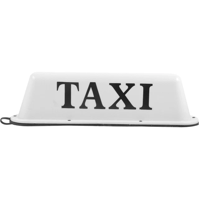 Panneau Lumineux Taxi Pour Voiture - Design Vintage, Fixé Par Aimant - Dimensions 33,6x15,4x11,3 Cm, Alimentation 12V