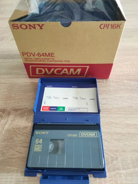 Boite de 10 cassettes SONY DVCAM PDV-64ME IC Memory - Neuves (new)