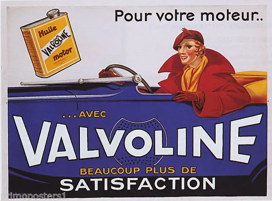 190428 VALVOLINE MOTOR OIL SATISFACTION ELEGANT WOMAN Wall Print Poster