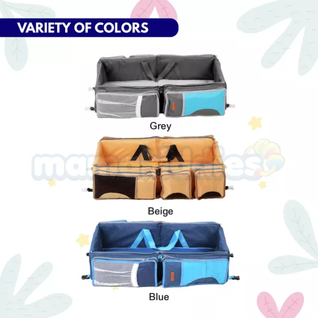 3 in 1 Baby Bed Portable Baby Travel Cot Crib Diaper Bag Foldable Carry Cot