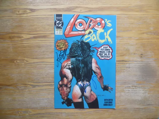 1992 Vintage Dc Lobo's Back # 2 Signed 2X Simon Bisley & Keith Giffen, Coa & Poa