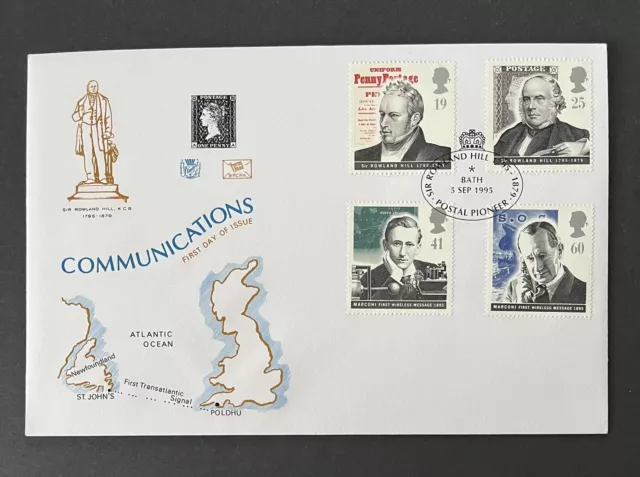 GB 1995 STUART FDC COMMUNICATIONS WITH SIR ROWLAND HILL BATH  SHS Pmk