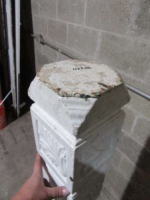 ~ Antique Carved Oak Newel Post 57 Tall 1 Of 2 ~ Architectural Salvage ~ 13