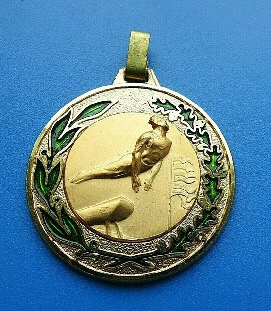 Plaque Médaille Sportive Olympique Ancienne - E. BOUILLOT - Métal Argenté