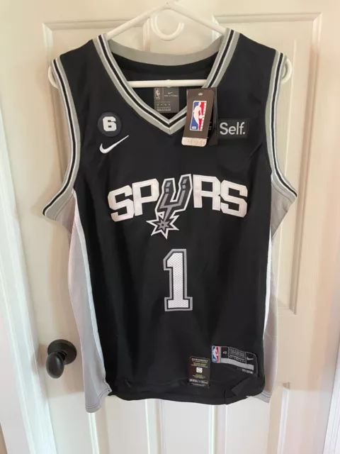 Victor Wembanyama # 1 San Antonio Spurs Basketball Jersey Stitched Size Adult M