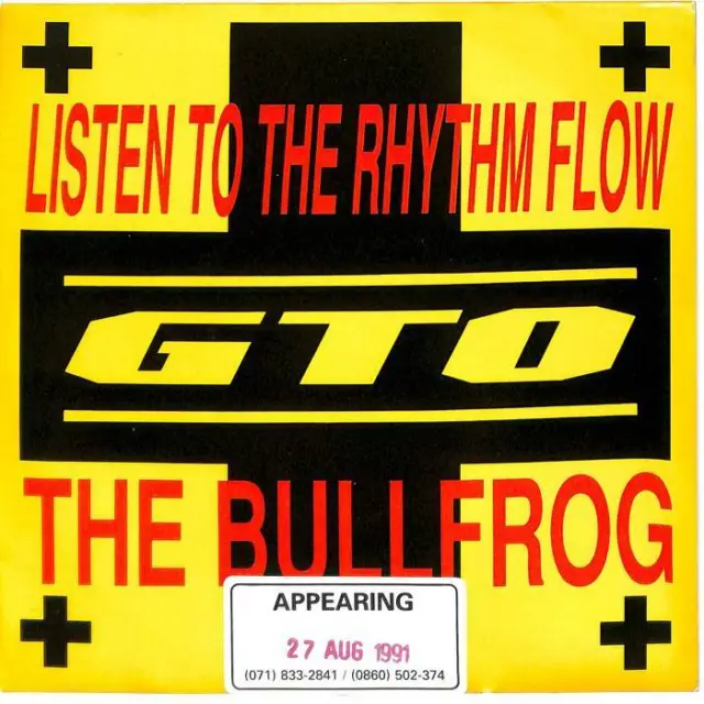 GTO Listen To The Rhythm Flow Promo UK 7" Vinyl Record 1991 REACT001 React EX