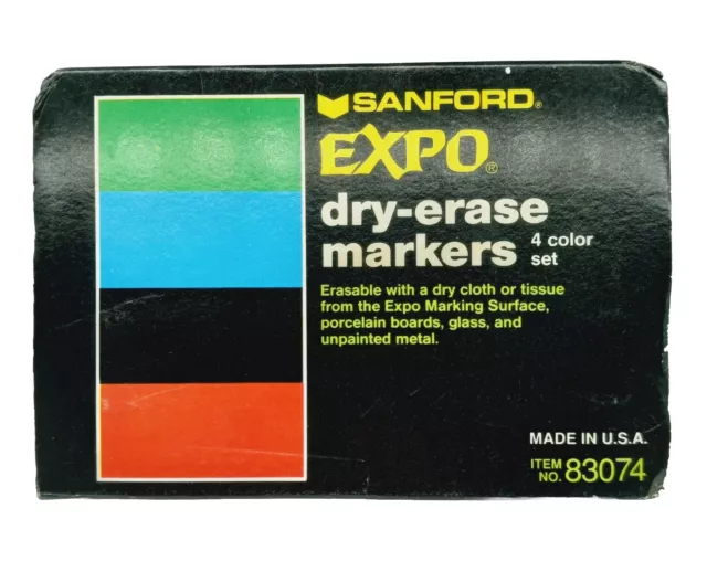 Vintage SANFORD Markers 7 Deluxe Felt Tip Multi-Color strong smelly 70s