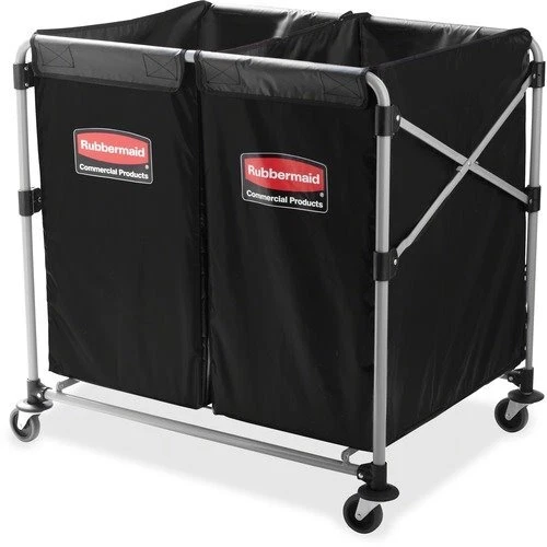 Rubbermaid 1881781 Collapsible 2-4 Bushel Steel X-Cart, Black (RCP1881781)