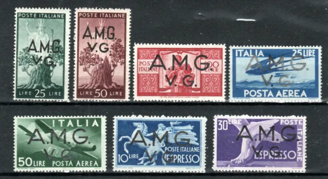 Italy - Venezia, Giulia and Istria 1946-47 vals SG 44-46, 53-54 and E55-E56 MH
