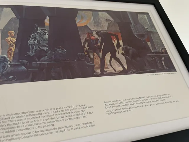 Star Wars Ralph McQuarrie Framed Vintage 1977 Film Concept art Original Print