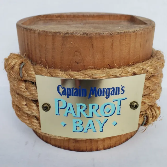 Captain Morgan's Parrot Bay Retail Bar Display with Bottle Inset Wood Rope Rare