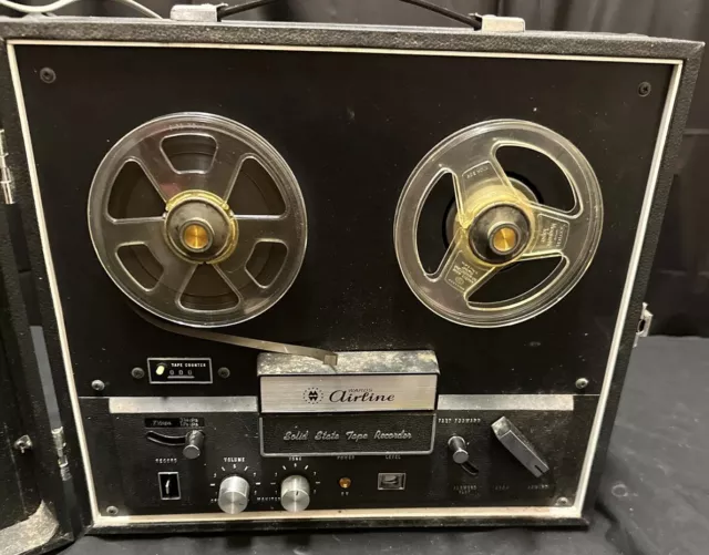 WARDS AIRLINE SOLID State Reel to Reel Tape Recorder 3658A $25.00 - PicClick
