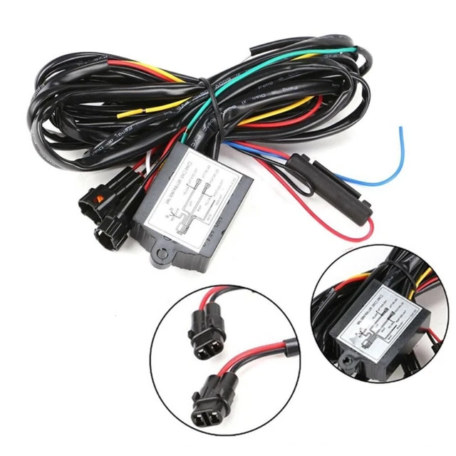 Car LED Daytime Running Light Relay Harness Dimmer  Auto Daytime Running Light