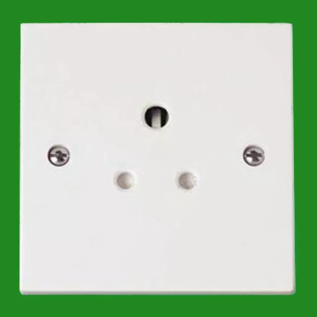 1x 1 Gang 2A Round 3 Pin Mains Wall Socket, 2 Amp Type M Outlet