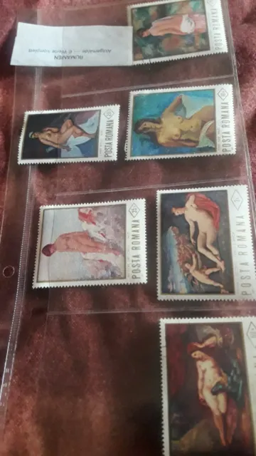 Briefmarken,,,       RUMANIEN  ,  .                Posta Romana. Aktgemalde