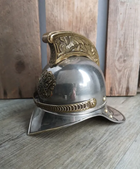altes Tintenfass in Form eines Feuerwehrhelm - rare inkwell / old fireman helmet