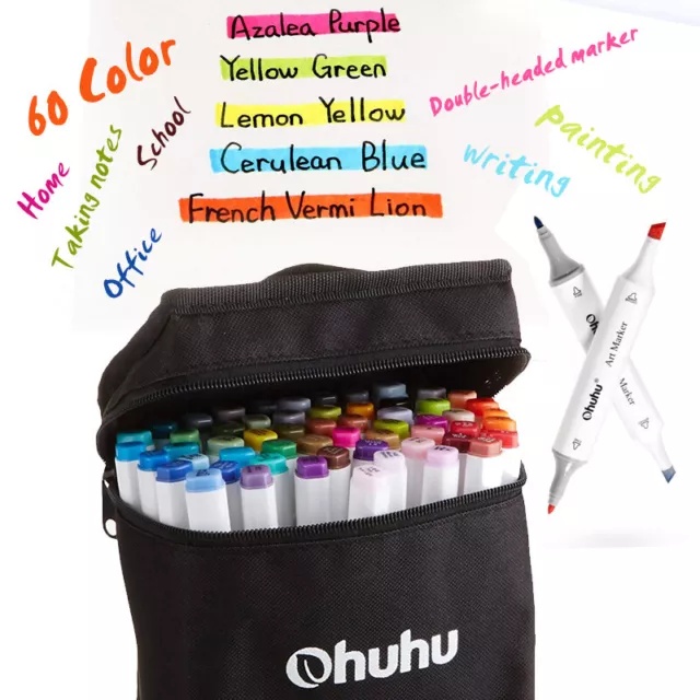 Ohuhu 40/60/80/100/120 Colors Dual Tips Art Markers Perfect Christmas Gift