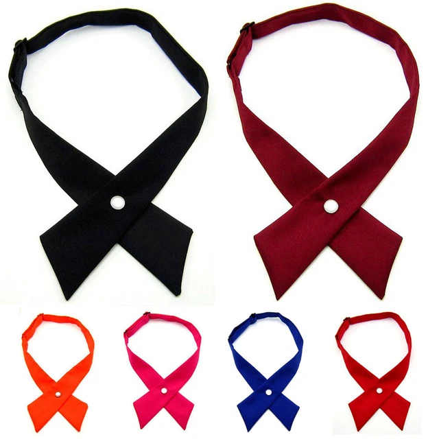 Women Girl Solid Wedding Party Bead Bow Tie Wedding Party Bowtie Necktie
