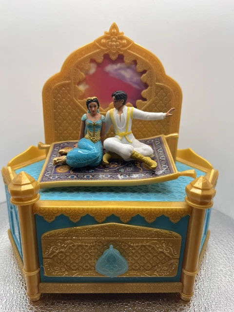 DISNEY ALADDIN A Whole New World Magic Carpet Musical Animated Jewelry