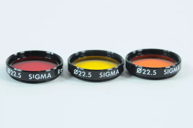 Lote de 3 filtros atornillados Sigma Y52, R60 y O56 #G016