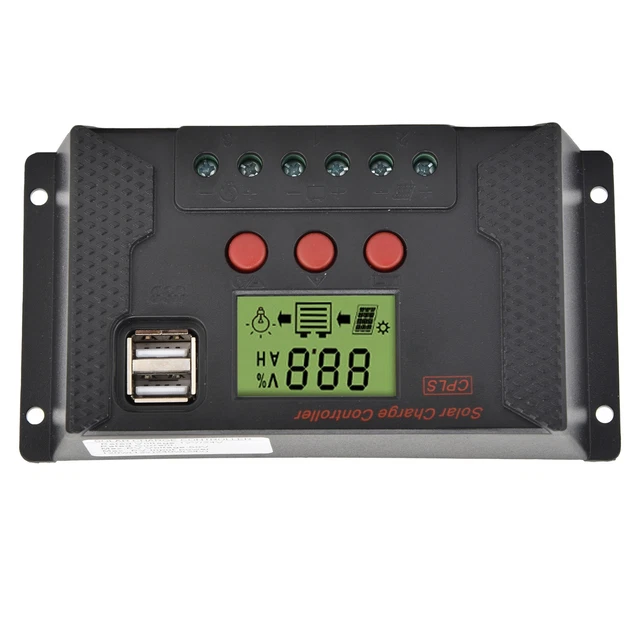 Controller di carica solare PWM 12 V 24 A 60 A regolatore di carica batteria con USB✿
