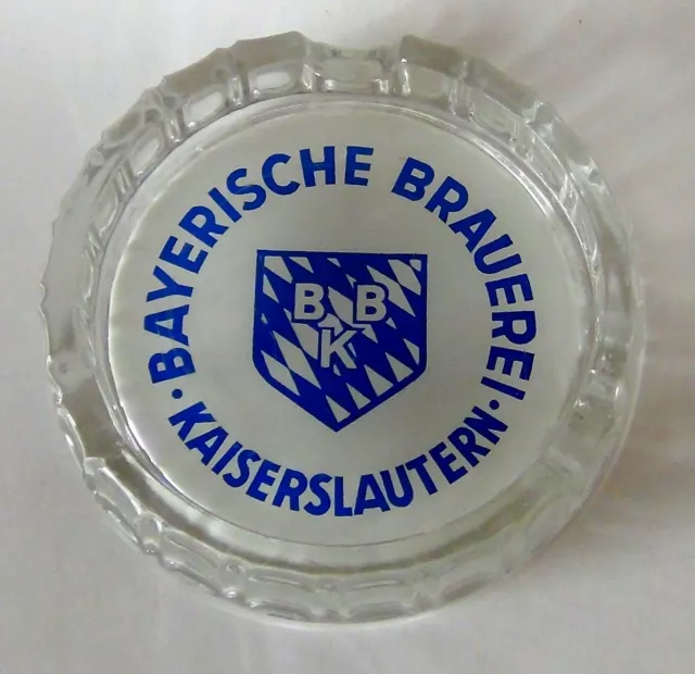 Vintage German BBK Glass Beer Ashtray - Sanahed #2139