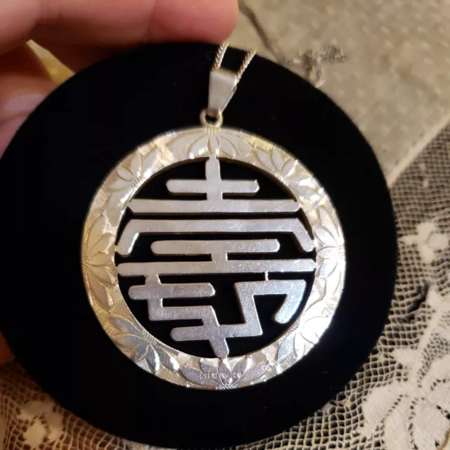 Man's Dogtag Necklace with Chinese Symbol Engraved for Dad, Brother, Uncle  etc