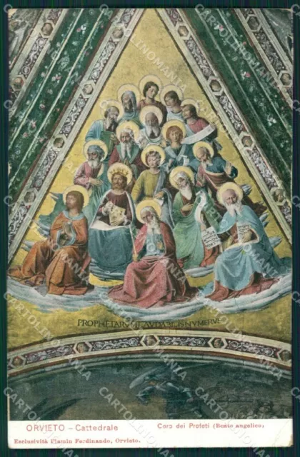 Terni Orvieto Duomo Beato Angelico PIEGHINA cartolina XB5438