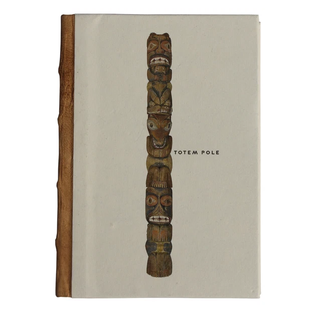 Handmade Eco Friendly Totem Pole Planner Genuine Leather Spine 176 Page 125GSM