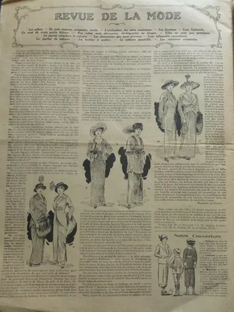 LE PETIT ECHO de la MODE 9. November 1913 - französisches Mode- und Nadelarbeitsmagazin 2