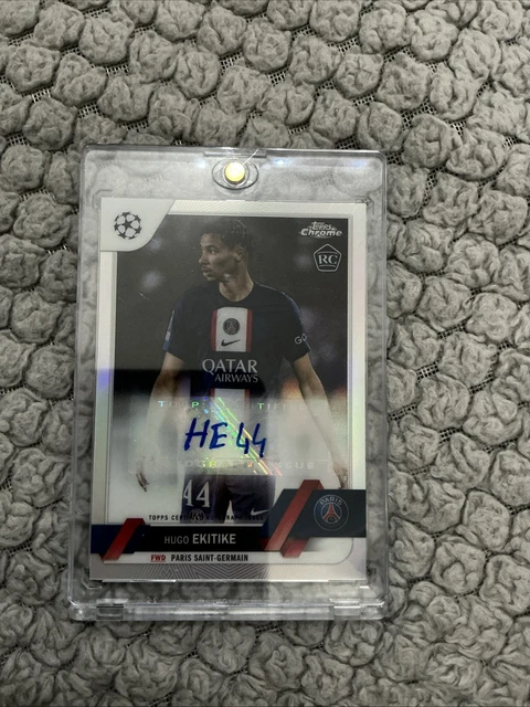 HUGO EKITIKE AUTO ROOKIE /75 2022-23 Topps Chrome Blue Wave PSA 10 