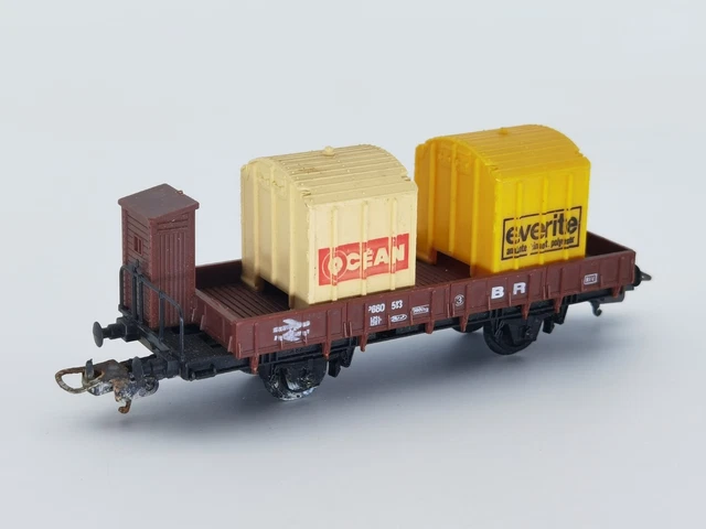 Train électrique : Wagon Porte-Container Liliput Réf 201 HO - Modélisme