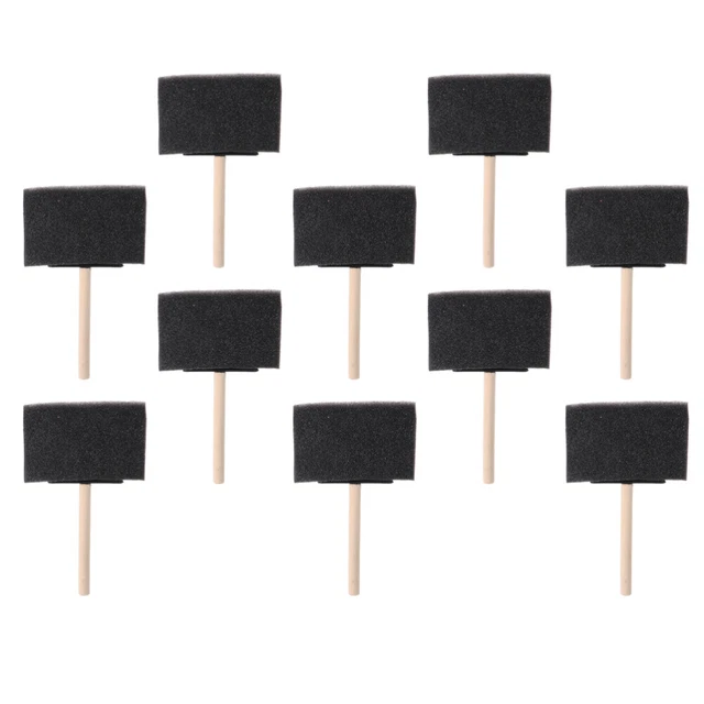 20 Stück Schwammbürsten Mit Holzgriff - Multifunktionspinsel Für Farbe & Handarbeit