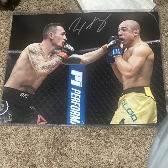 Max Holloway autographed signed 16x20 photo UFC Blessed JSA COA Jose Aldo