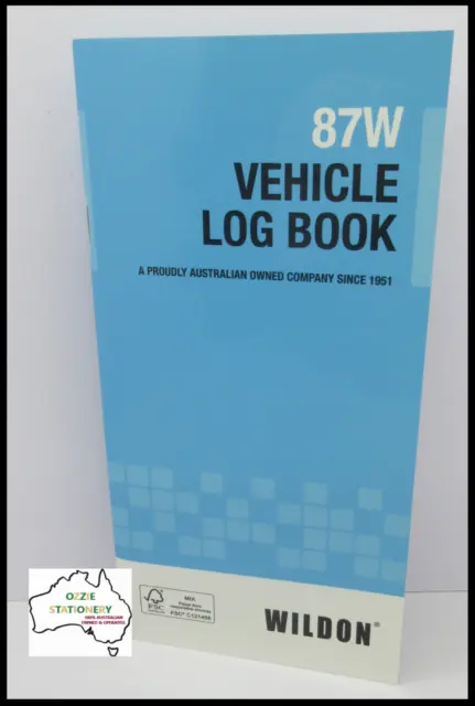 Wildon Vehicle Log B00K Journal ATO Compliant 87W WIL087 In  Stock